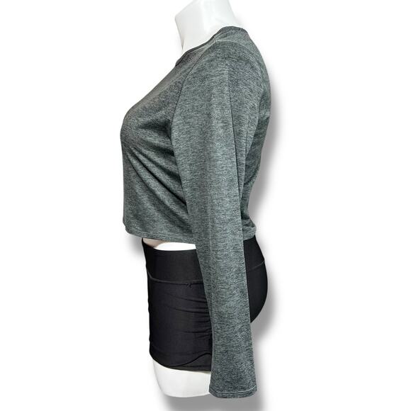 Girlfriend Collective Womens Athletic Crop Top Long Sleeve Pullover Green XXL - Picture 4 of 6